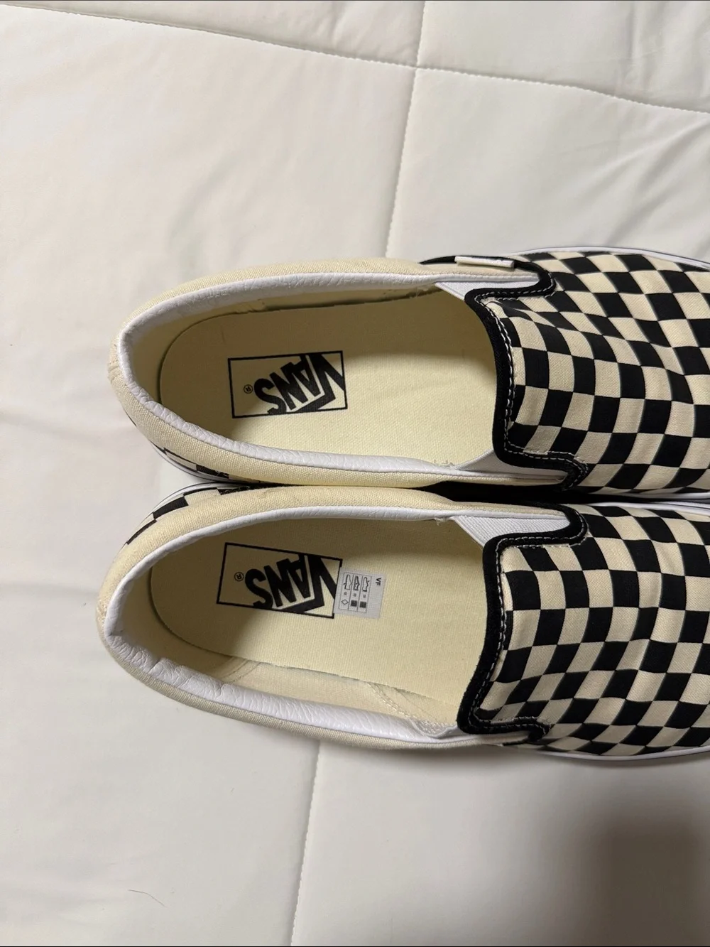 Vans Slip-On Checkerboard Sneakers - Black & White